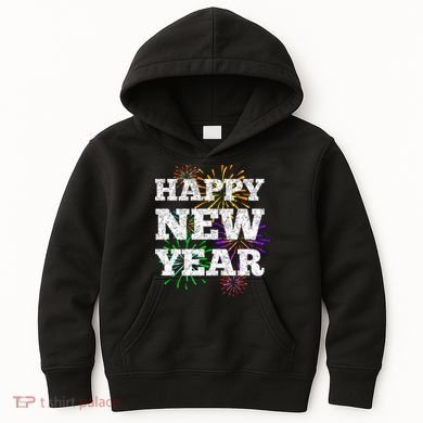 Festive Happy New Year Fireworks Kids Hoodie