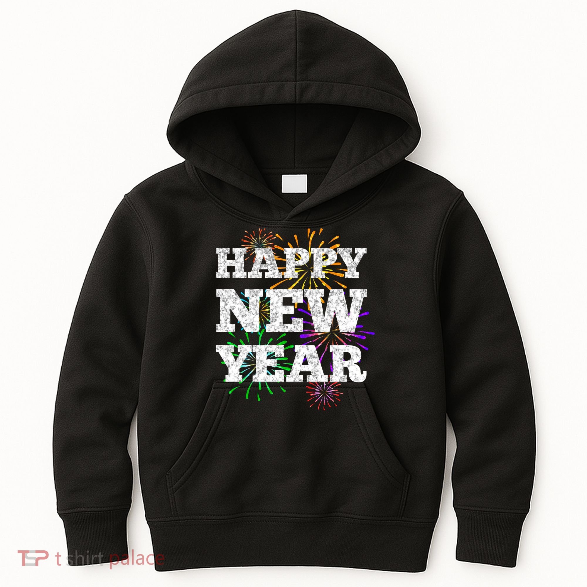 Festive Happy New Year Fireworks Kids Hoodie
