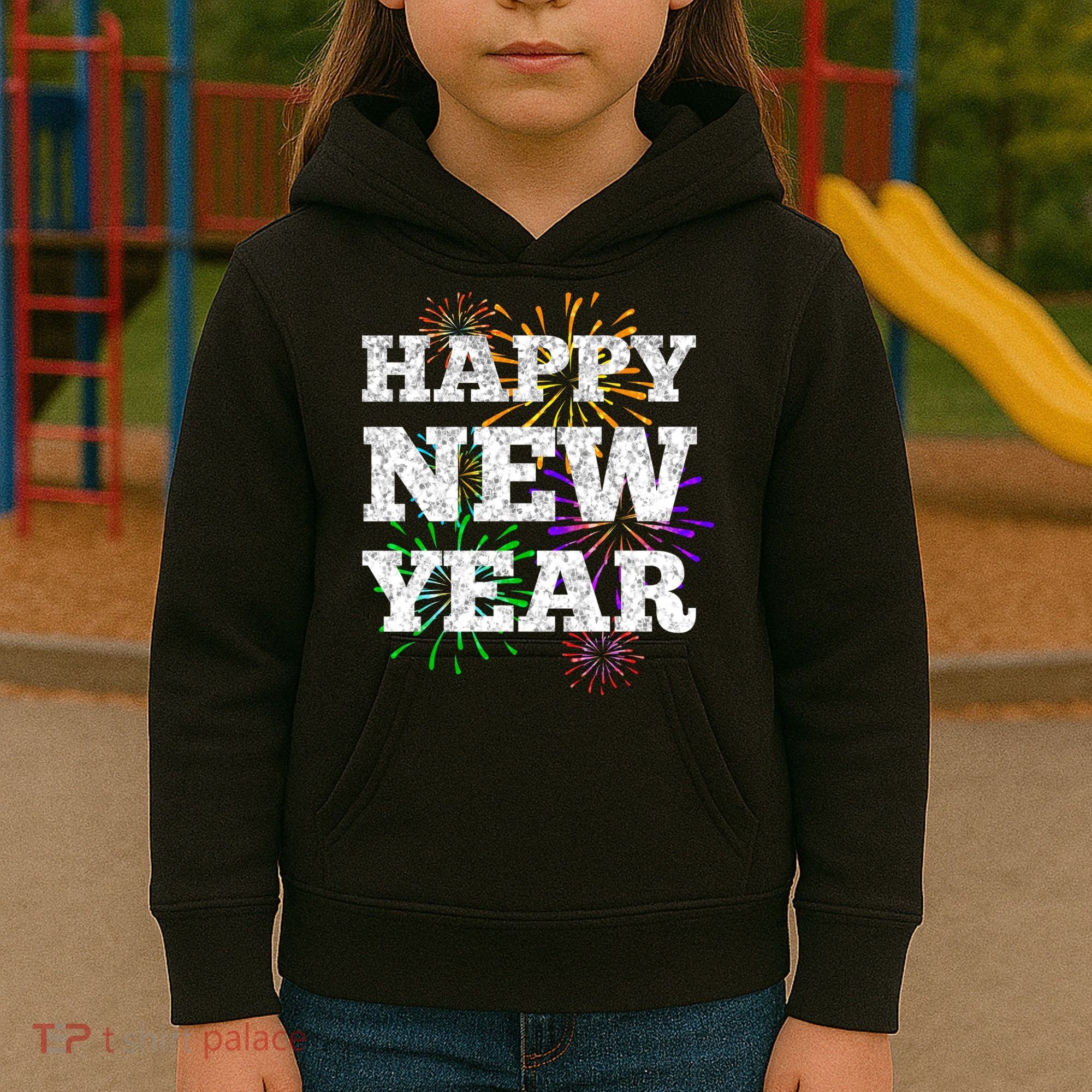Festive Happy New Year Fireworks Kids Hoodie