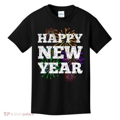 Festive Happy New Year Fireworks Kids T-Shirt