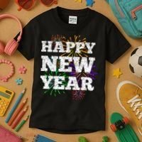 Festive Happy New Year Fireworks Kids T-Shirt thumb 3