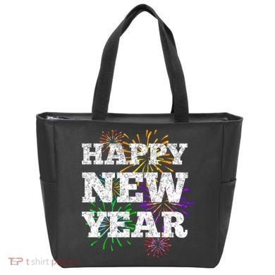 Festive Happy New Year Fireworks Tote Bag
