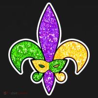 Festive Mardi Gras Fleur De Lis And Party Mask Doggie Tank thumb 4