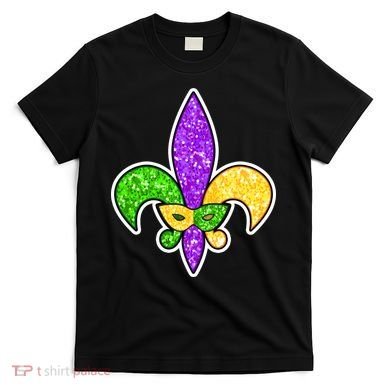 Festive Mardi Gras Fleur De Lis And Party Mask T-Shirt