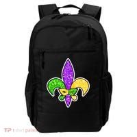 Festive Mardi Gras Fleur De Lis And Party Mask Backpack thumb 0