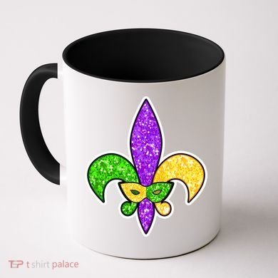 Festive Mardi Gras Fleur De Lis And Party Mask Coffee Mug