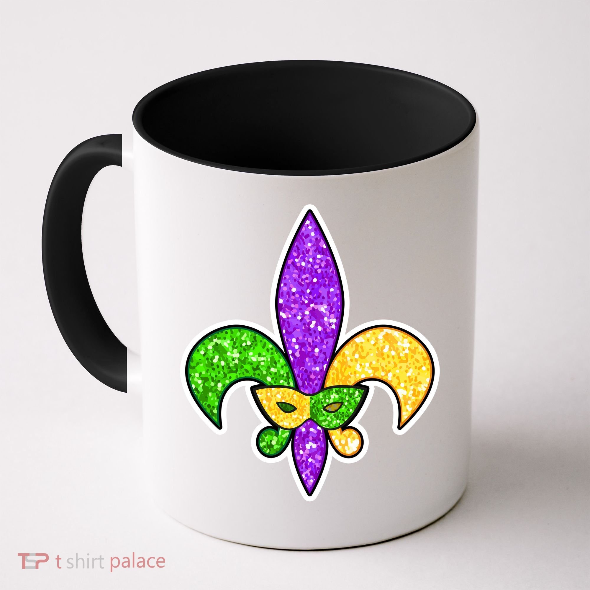 Festive Mardi Gras Fleur De Lis And Party Mask Coffee Mug