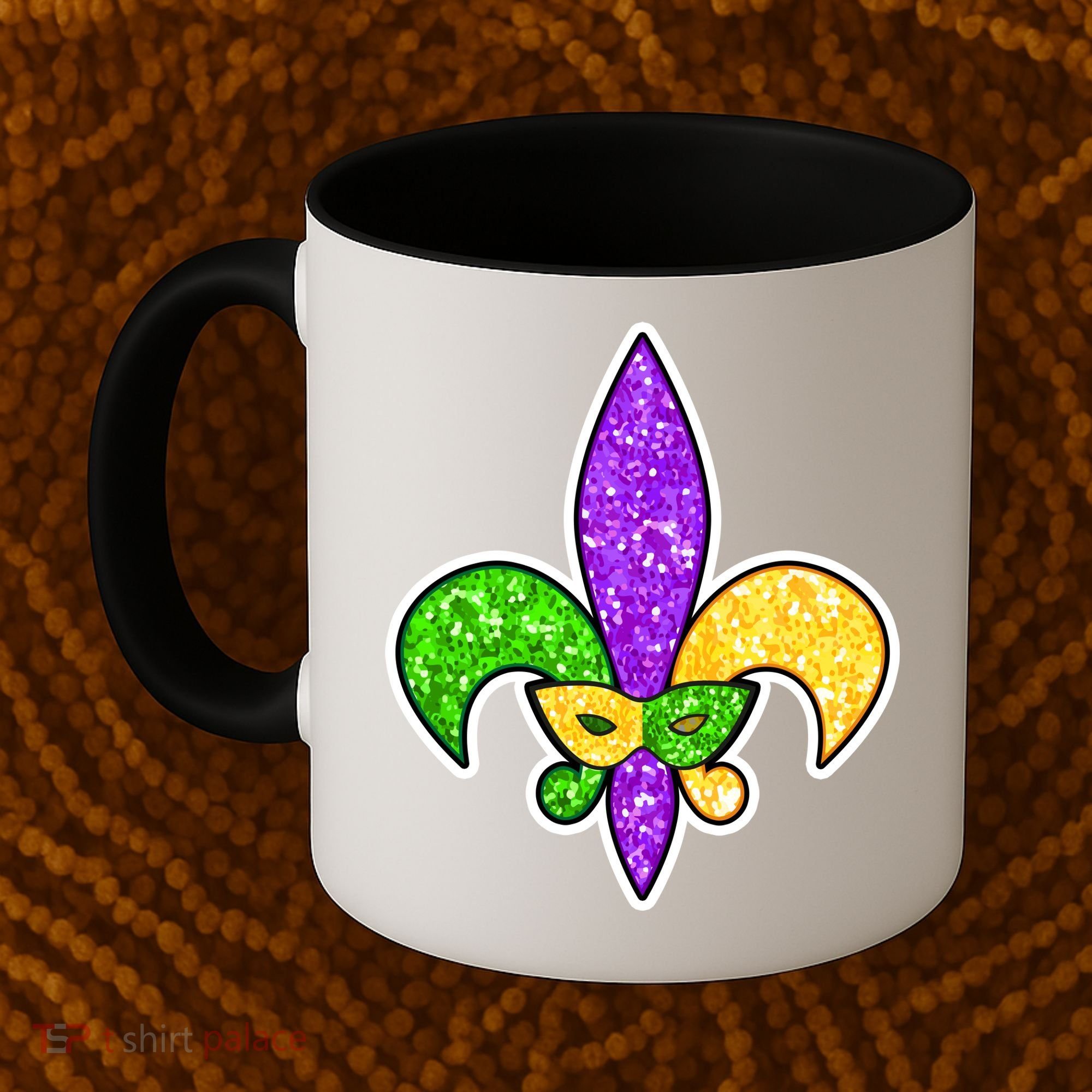 Festive Mardi Gras Fleur De Lis And Party Mask Coffee Mug