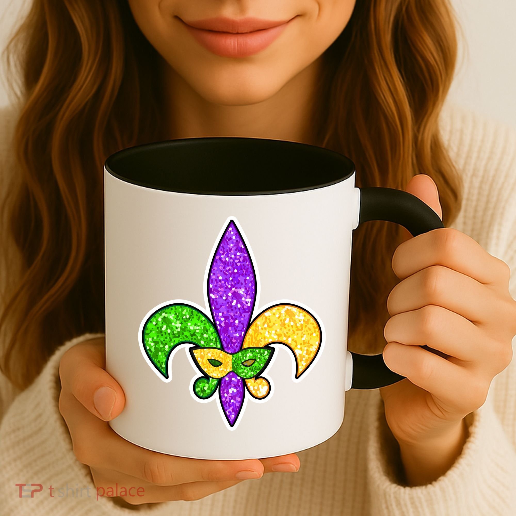Festive Mardi Gras Fleur De Lis And Party Mask Coffee Mug