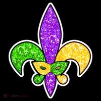 Festive Mardi Gras Fleur De Lis And Party Mask Women's Hoodie thumb 2
