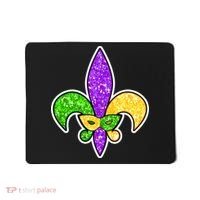 Festive Mardi Gras Fleur De Lis And Party Mask Mousepad thumb 0