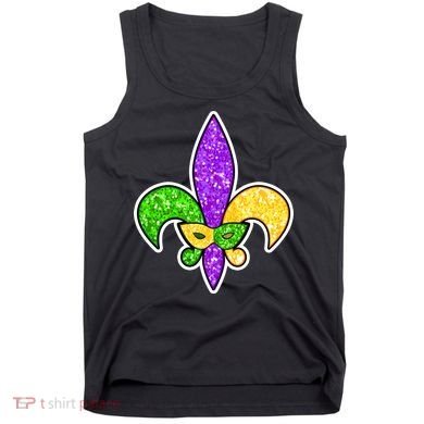 Festive Mardi Gras Fleur De Lis And Party Mask Tank Top