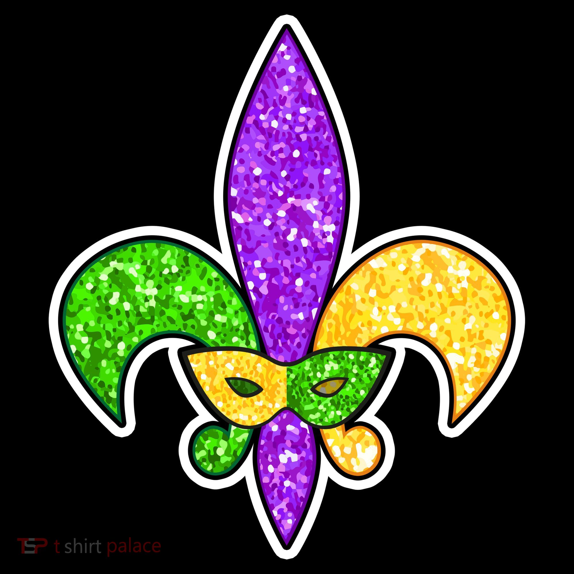 Festive Mardi Gras Fleur De Lis And Party Mask Visor
