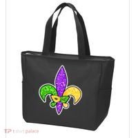 Festive Mardi Gras Fleur De Lis And Party Mask Tote Bag thumb 3