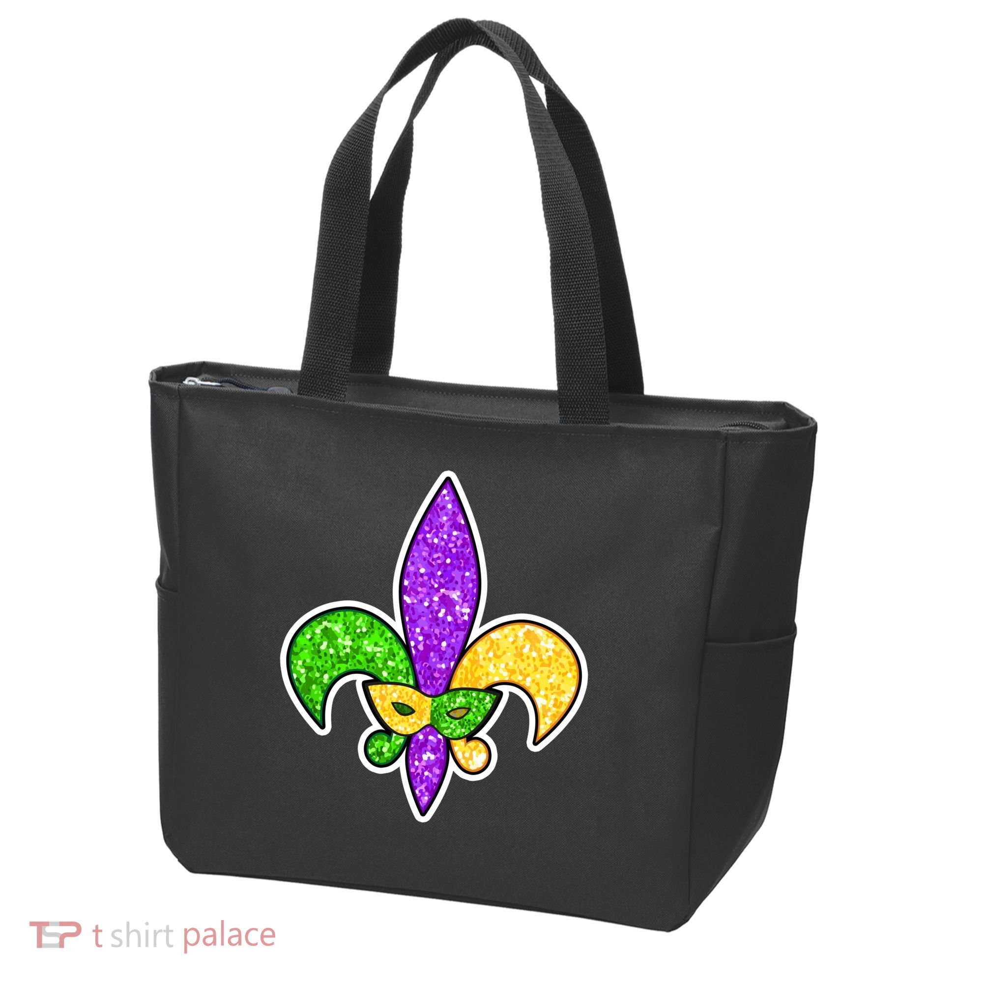 Festive Mardi Gras Fleur De Lis And Party Mask Tote Bag