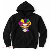Festive Mardi Gras Skull  Hoodie thumb 0