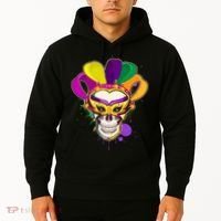 Festive Mardi Gras Skull  Hoodie thumb 2