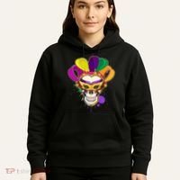 Festive Mardi Gras Skull  Hoodie thumb 5