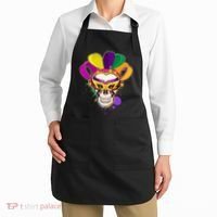 Festive Mardi Gras Skull  Apron thumb 2