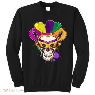 Festive Mardi Gras Skull  Sweatshirt