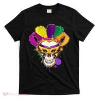 Festive Mardi Gras Skull  T-Shirt thumb 0