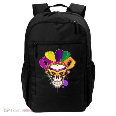 Festive Mardi Gras Skull  Backpack