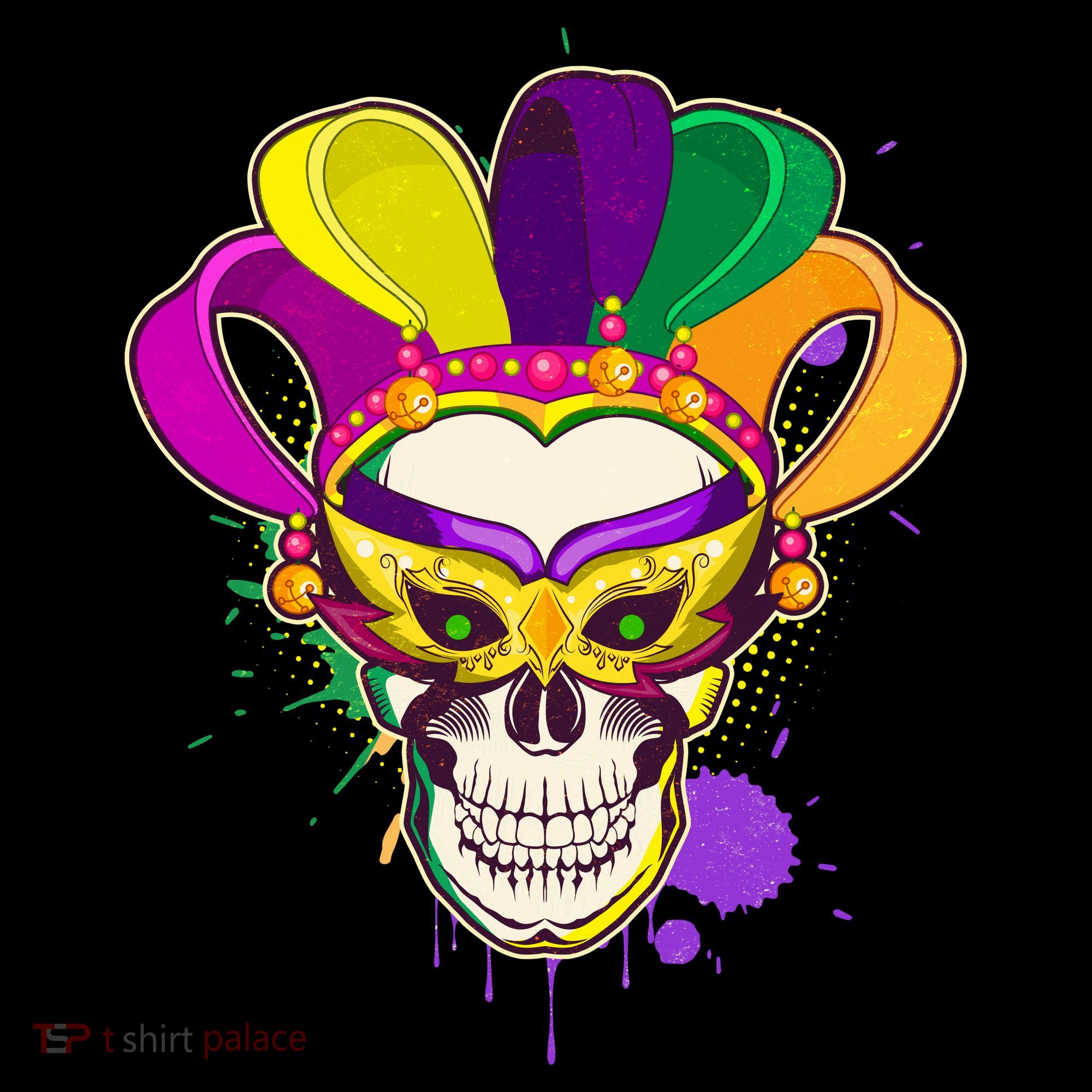 Festive Mardi Gras Skull  Coffee Mug