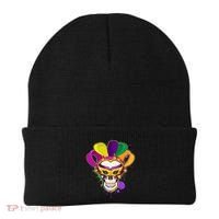 Festive Mardi Gras Skull  Beanie thumb 0