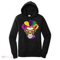 Festive Mardi Gras Skull  Women's Hoodie thumb 0