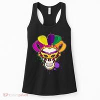 Festive Mardi Gras Skull  Women's Tank Top thumb 0