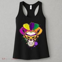 Festive Mardi Gras Skull  Women's Tank Top thumb 3