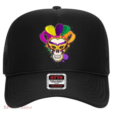 Festive Mardi Gras Skull  Hat
