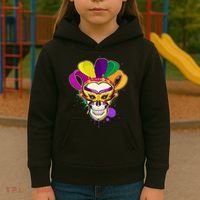 Festive Mardi Gras Skull  Kids Hoodie thumb 3