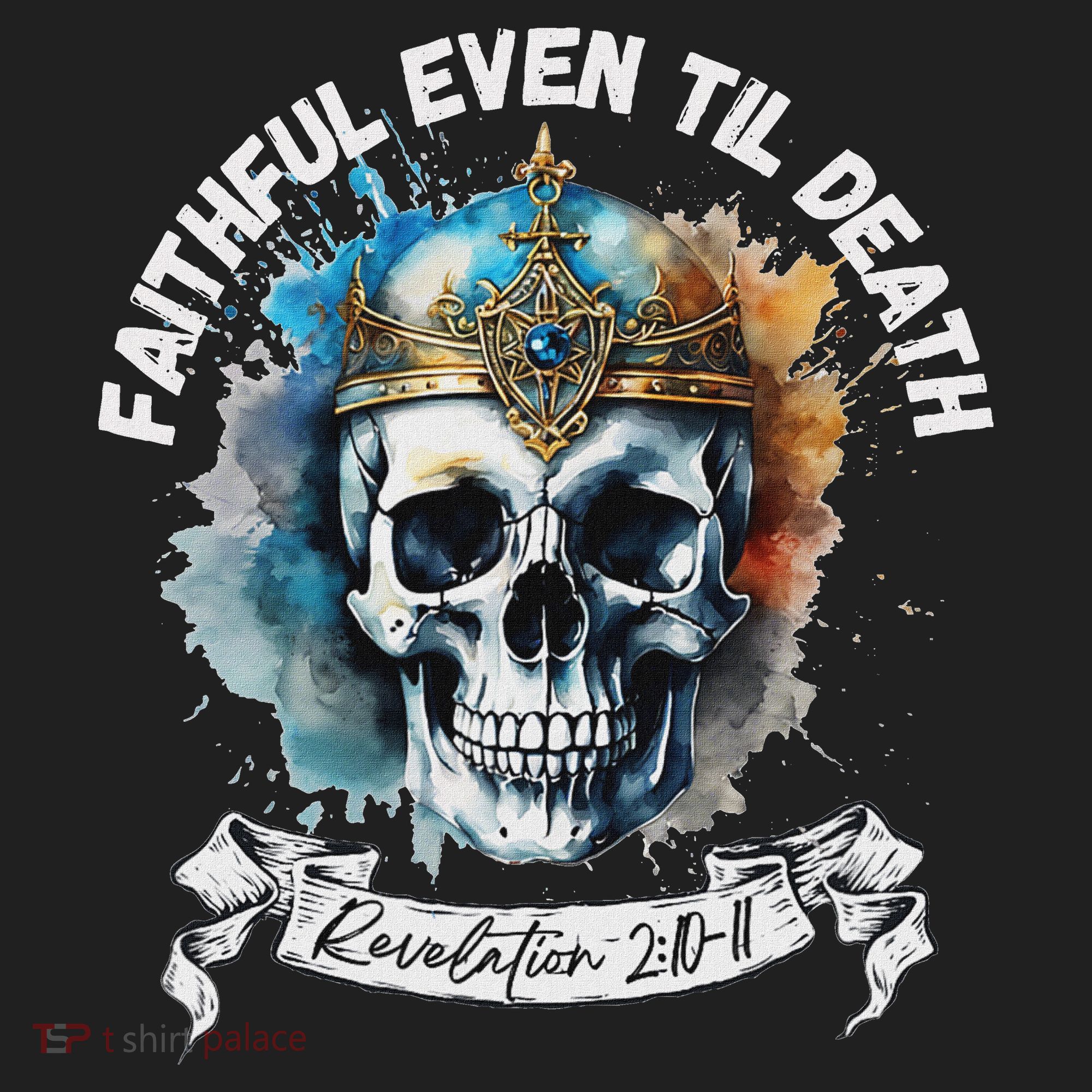 Faithful Even To Death – Revelation 210 11 Skull Women's Sweatshirt