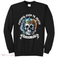 Faithful Even To Death – Revelation 210 11 Skull Sweatshirt thumb 0