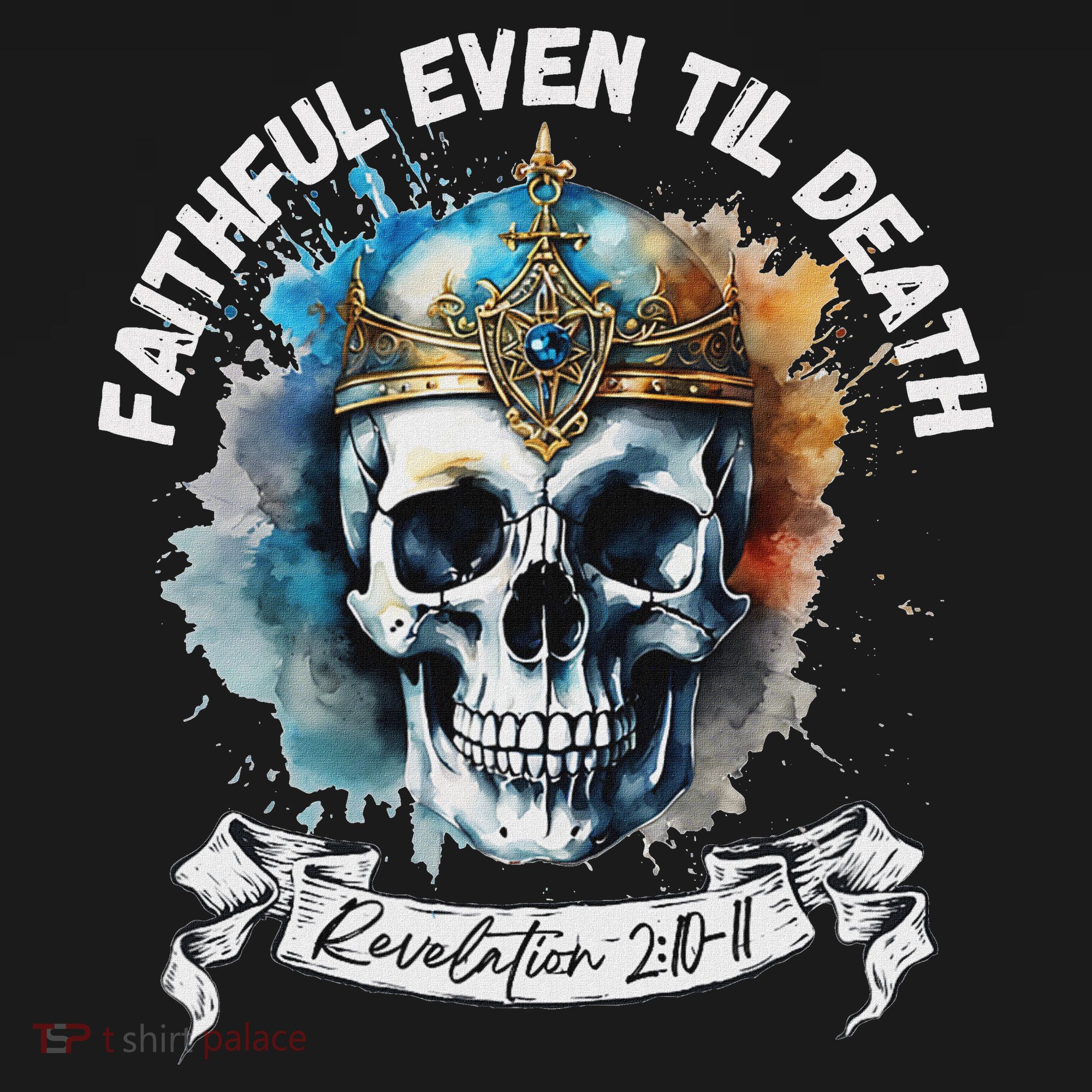 Faithful Even To Death – Revelation 210 11 Skull Women's Hoodie