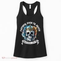 Faithful Even To Death – Revelation 210 11 Skull Women's Tank Top thumb 0