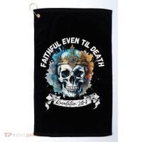 Faithful Even To Death – Revelation 210 11 Skull Golf Towel thumb 0