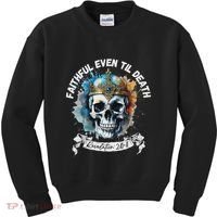 Faithful Even To Death – Revelation 210 11 Skull Kids Sweatshirt thumb 0