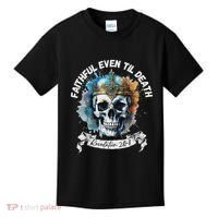 Faithful Even To Death – Revelation 210 11 Skull Kids T-Shirt thumb 0
