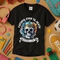 Faithful Even To Death – Revelation 210 11 Skull Kids T-Shirt thumb 3