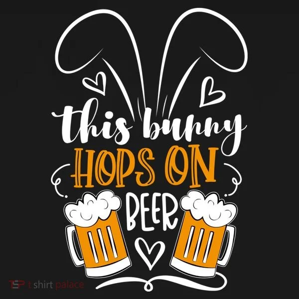Funny Easter This Bunny Hops On Beer Doggie Tank