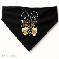Funny Easter This Bunny Hops On Beer USA-Made Doggie Bandana thumb 0