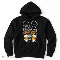 Funny Easter This Bunny Hops On Beer Hoodie thumb 0