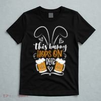 Funny Easter This Bunny Hops On Beer T-Shirt thumb 5