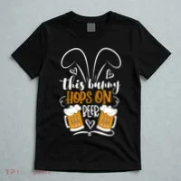 Funny Easter This Bunny Hops On Beer T-Shirt thumb 5