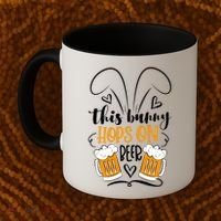 Funny Easter This Bunny Hops On Beer Coffee Mug thumb 2