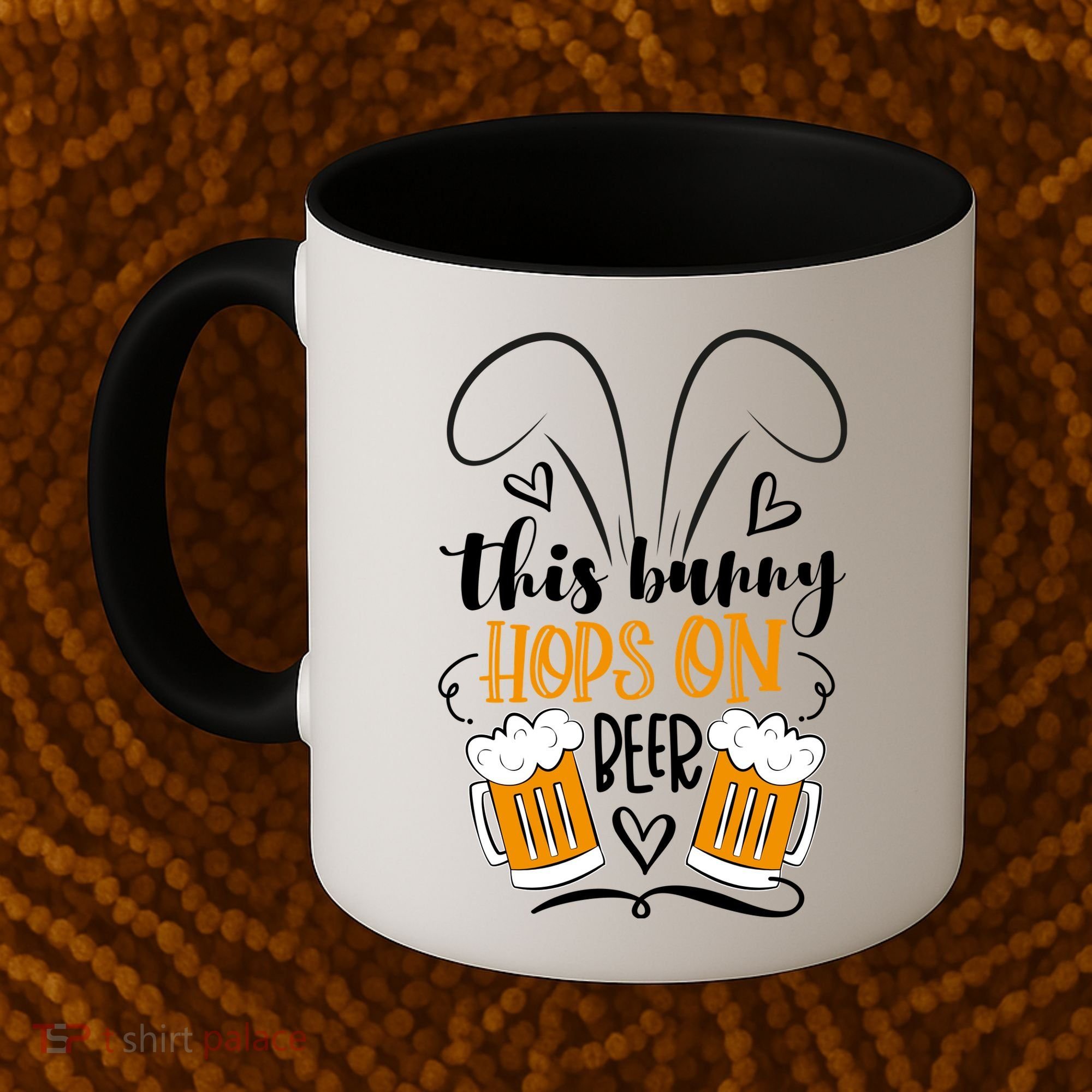 Funny Easter This Bunny Hops On Beer Coffee Mug