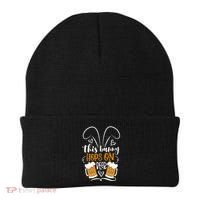 Funny Easter This Bunny Hops On Beer Beanie thumb 0