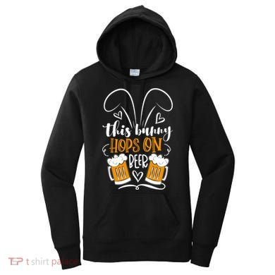 Funny Easter This Bunny Hops On Beer Women's Hoodie